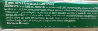 Lista de ingredientes del producto Piccolinis Buitoni 270g (9x30g)