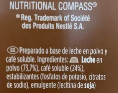 Lista de ingredientes del producto Nescafé Dolce Gusto - Café au lait - Nescafe 