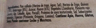 Lista de ingredientes del producto Hamburguesa maggi 