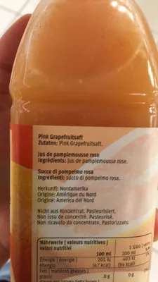 Lista de ingredientes del producto Pamplemousse rose Migros 