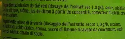 Lista de ingredientes del producto Kult Ice Tea Green Tea Migros 50 cl