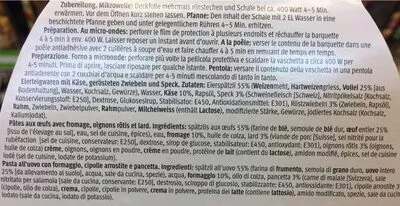 Lista de ingredientes del producto Poêlée de spätzli M-Classic, Migros 350 g