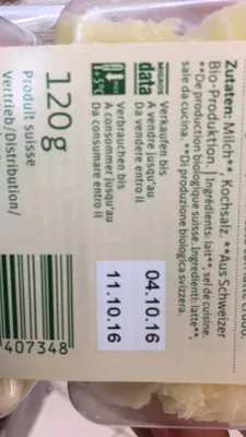 Lista de ingredientes del producto Tête de Moine Rosettes Migros 120 g