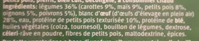 Lista de ingredientes del producto Boulettes de légumes Cornatur végétarien 200 g