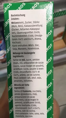 Lista de ingredientes del producto Gâteau Marbré : Mélange de boulangerie MBudget 405 g