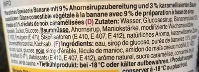 Lista de ingredientes del producto Banana Freeze Maple Walnut Karma 102 g