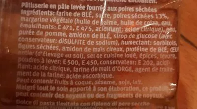 Lista de ingredientes del producto Birnweggli Migros, Jowa 225 g e