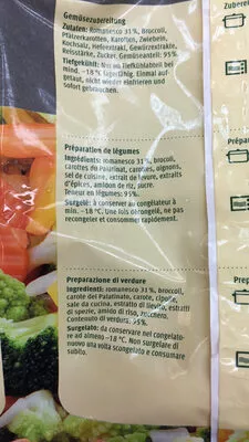 Lista de ingredientes del producto Romanesco Mix Épicé Migros, Farmer's Best 750 g