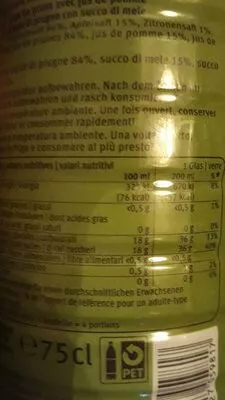 Lista de ingredientes del producto Pflaumen Getränk, Pflaume Migros 750 ml