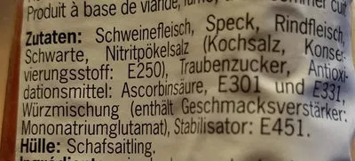 Lista de ingredientes del producto Seeländerli Spécialité Suisse 0.120 kg