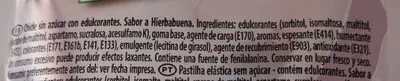 Lista de ingredientes del producto Trident - Hierbabuena Trident 