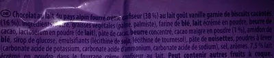 Lista de ingredientes del producto Mmmax oreo Milka 