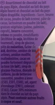 Lista de ingredientes del producto Magic mix Milka, Mondelez 124g