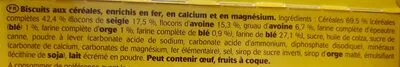 Lista de ingredientes del producto belVita LU, Mondelez 1.6 kg (4 pièces de 400 g)