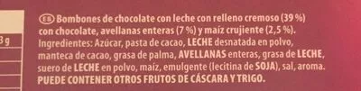 Lista de ingredientes del producto Bombons Llet Suchard 158 g