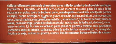 Lista de ingredientes del producto Barre prince lu 162 g