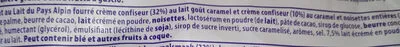 Lista de ingredientes del producto Milka Chocolat Au Lait Caramel Et Noisettes Entieres Milka 300g