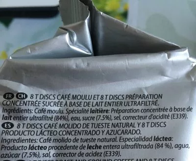 Lista de ingredientes del producto Carte Noire Cappuccino Tassimo 8