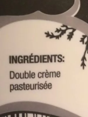 Lista de ingredientes del producto Crème Double  250 g