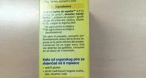 Lista de ingredientes del producto Galletas de espelta ecológicas para bebés eco Holle 