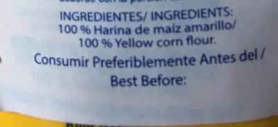 Lista de ingredientes del producto Extrafina Doñarepa 35.2 oz