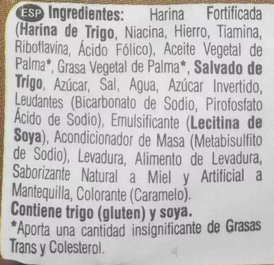 Lista de ingredientes del producto Dux integral  