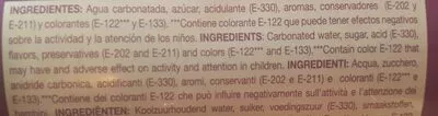 Lista de ingredientes del producto Refresco latino sabor uva botella 2 l Postobon 