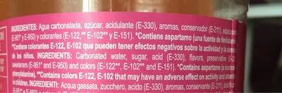 Lista de ingredientes del producto Manzana Postobon  