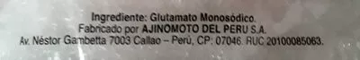 Lista de ingredientes del producto Aji-no-moto Ajinomoto 52 g