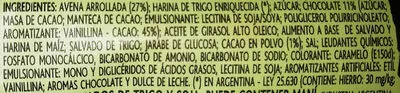 Lista de ingredientes del producto Cereal Mix Chocolate  