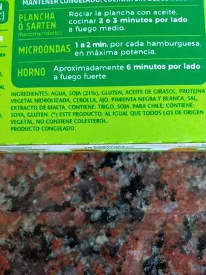 Lista de ingredientes del producto   