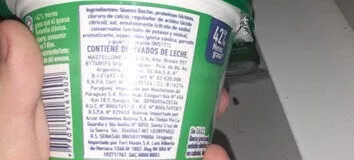 Lista de ingredientes del producto FINLANDIA Light La Serenisima 200 g