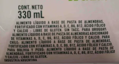 Lista de ingredientes del producto Ades Almendras ades 