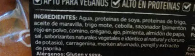 Lista de ingredientes del producto Chorizos  