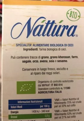 Lista de ingredientes del producto Fusillindi ceci  