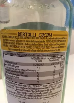 Lista de ingredientes del producto Olivenöl zum Braten Bertolli Dal 1865, Bertolli 500ml