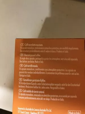 Lista de ingredientes del producto Dosette Lavazza A Modo Mio Espresso Deliziosamente Lavazza 1