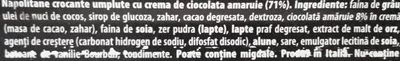 Lista de ingredientes del producto Sandwich dark chocolate Loacker 25g