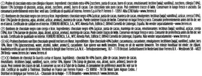 Lista de ingredientes del producto Mon Chéri Ferrero 168 g (16 x 10.5 g)