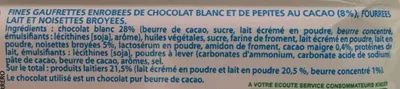 Lista de ingredientes del producto Kinder Bueno White Kinder (2x19,5g) x 3 = 117g