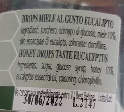 Lista de ingredientes del producto Eucalipto Brezzo 