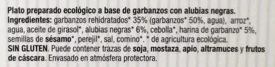 Lista de ingredientes del producto Minibugers de garbanzos y alubias negras Germinal Bio Vegan,  Germinal Bio,  Germinal 160 g