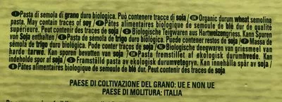 Lista de ingredientes del producto Farfalle Bio n99 De Cecco 