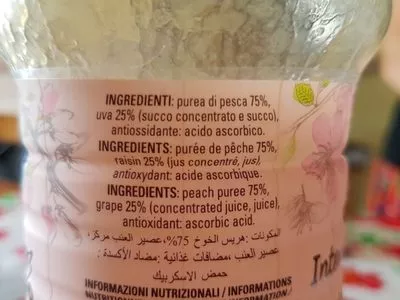 Lista de ingredientes del producto Jus de pêche Yoga 