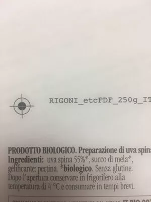 Lista de ingredientes del producto  Rigoni Di Asiago 