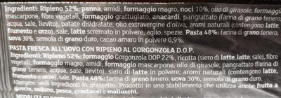 Lista de ingredientes del producto Duetto (Giovanni rana) Giovanni Rana 250 g