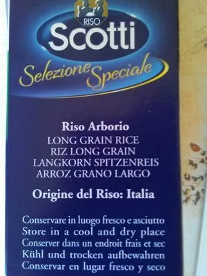 Lista de ingredientes del producto Riso Arborio Scotti,  Riso Scotti 