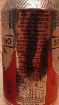 Lista de ingredientes del producto Sanpellegrino Aranciata Rossa Sanpellegrini 0.330l