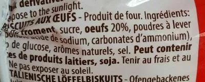 Lista de ingredientes del producto Boudoirs  