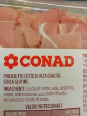 Lista de ingredientes del producto Prosciutto Conad 250 g